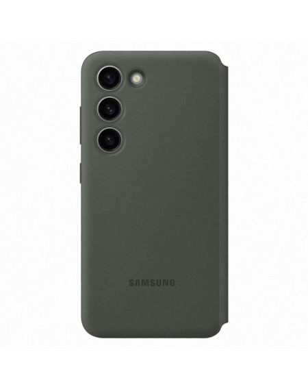 Samsung Smart View Wallet Case for Samsung Galaxy S23 Case with Smart Flip Window Card Wallet khaki (EF-ZS911CGEGWW)