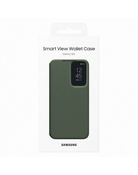 Samsung Smart View Wallet Case for Samsung Galaxy S23 Case with Smart Flip Window Card Wallet khaki (EF-ZS911CGEGWW)