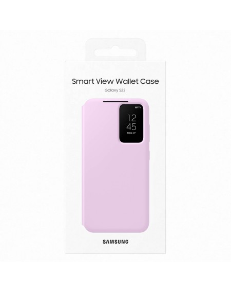 Samsung Smart View Wallet Case for Samsung Galaxy S23 Cover with Smart Flip Window Card Wallet Lilac (EF-ZS911CVEGWW)