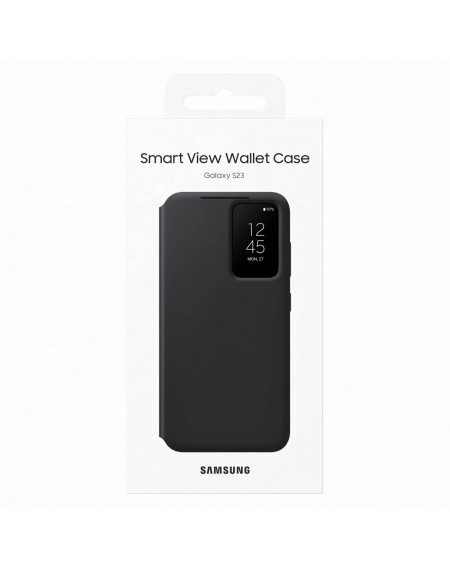 Samsung Smart View Wallet Case for Samsung Galaxy S23 cover with smart flip window card wallet black (EF-ZS911CBEGWW)