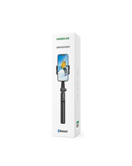 Ugreen selfie stick extendable telescopic tripod with Bluetooth remote control black (LP508)