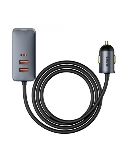 [RETURNED ITEM] Baseus Share Together car charger 2x USB / 2x USB Type C 120W PPS Quick Charge Power Delivery gray (CCBT-A0G)