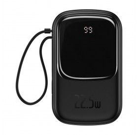 [RETURNED ITEM] Baseus Qpow powerbank 20000mAh USB / USB Type C / built-in USB cable Type C 22.5W Quick Charge SCP AFC FCP black (PPQD-I01)