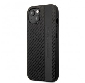 AMG AMHCP13MBLSCA iPhone 13 6.1&quot; black/black hardcase Carbon Stripe&amp;Embossed