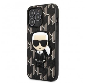 Karl Lagerfeld KLHCP13LPMNIKBK iPhone 13 Pro / 13 6.1&quot; hardcase black/black Monogram Ikonik Patch