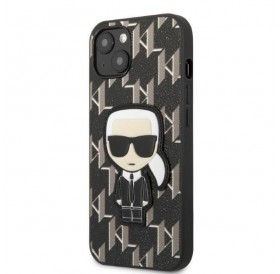 Karl Lagerfeld KLHCP13SPMNIKBK iPhone 13 mini 5.4&quot; hardcase black/black Monogram Ikonik Patch