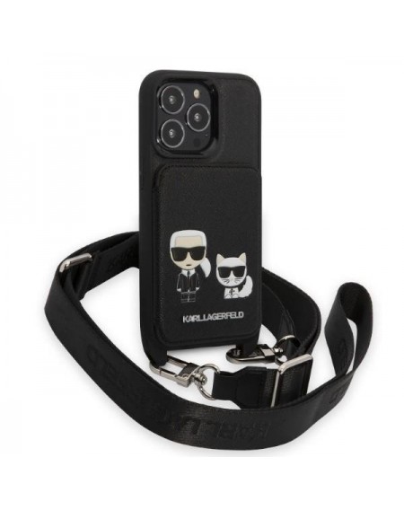 Karl Lagerfeld KLHCP13XSAKCHSK iPhone 13 Pro Max 6.7&quot; Hardcase Saffiano Karl &amp; Choupette Embossed