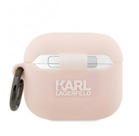 Karl Lagerfeld KLA3RUNCHP AirPods 3 cover pink/pink Silicone Choupette Head 3D