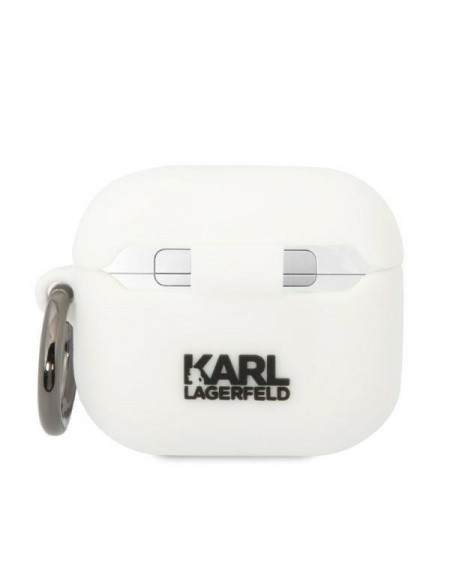 Karl Lagerfeld KLA3RUNIKH AirPods 3 cover white/white Silicone Karl Head 3D