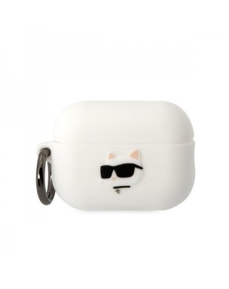 Karl Lagerfeld KLAP2RUNCHH AirPods Pro 2 cover white/white Silicone Choupette Head 3D