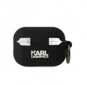 Karl Lagerfeld KLAP2RUNCHK AirPods Pro 2 cover black/black Silicone Choupette Head 3D