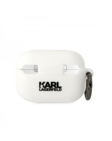 Karl Lagerfeld KLAP2RUNIKH AirPods Pro 2 cover white/white Silicone Karl Head 3D