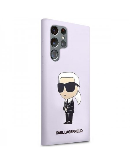 Karl Lagerfeld KLHCS23LSNIKBCU Sam S23 S918 Ultra hardcase purple/purple Silicone Ikonik