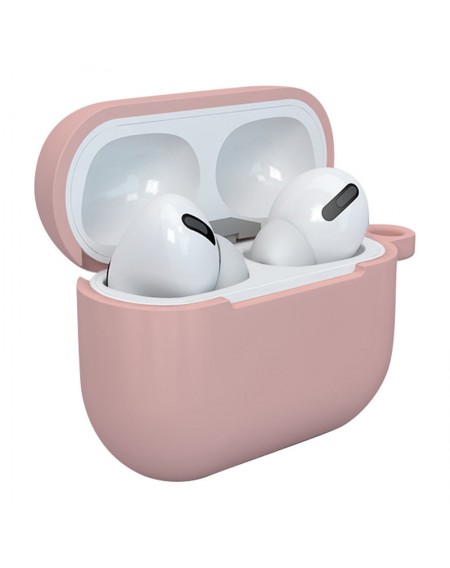 [RETURNED ITEM] Apple AirPods 3 soft silicone earphones case + clip hook pink (case D)