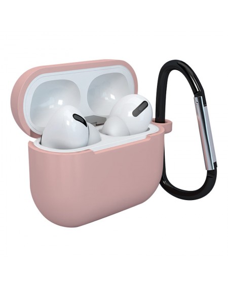 [RETURNED ITEM] Apple AirPods 3 soft silicone earphones case + clip hook pink (case D)