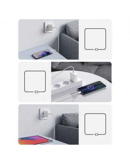 [RETURNED ITEM] Ugreen charger 2x USB Type C 40W Power Delivery white (10343)