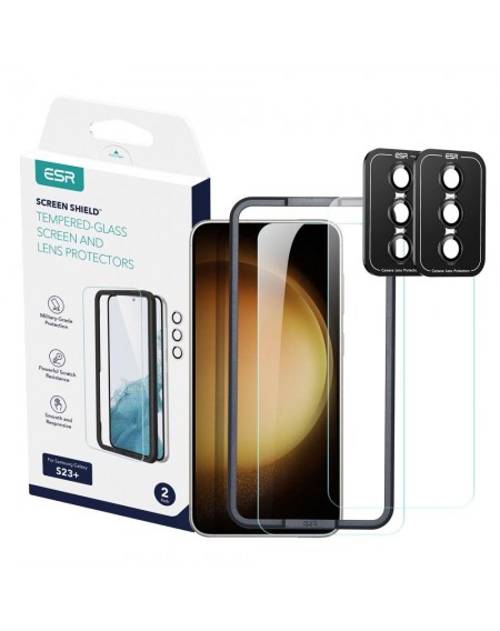 TEMPERED GLASS ESR PROTECTOR SET 2-PACK GALAXY S23+ PLUS CLEAR