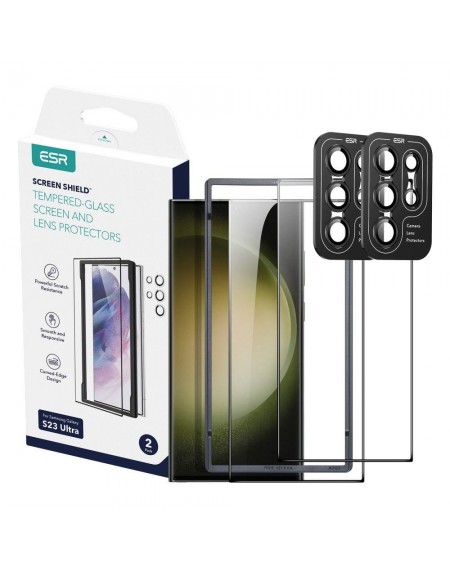 TEMPERED GLASS ESR PROTECTOR SET 2-PACK GALAXY S23 ULTRA CLEAR