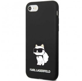 Karl Lagerfeld KLHCI8SNCHBCK iPhone 7/8/ SE 2020/2022 hardcase black/black Silicone Choupette