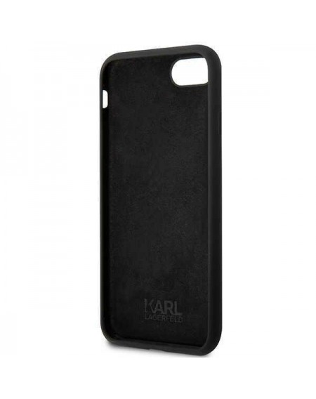 Karl Lagerfeld KLHCI8SNIKBCK iPhone 7/8/ SE 2020/2022 hardcase black/black Silicone Ikonik