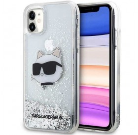 Karl Lagerfeld KLHCN61LNCHCS iPhone 11/ XR silver/silver hardcase Glitter Choupette Head