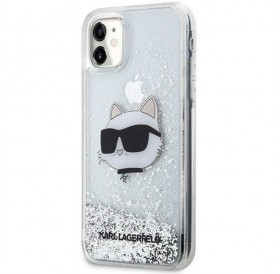 Karl Lagerfeld KLHCN61LNCHCS iPhone 11/ XR silver/silver hardcase Glitter Choupette Head