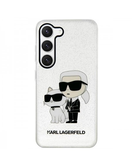 Karl Lagerfeld KLHCS23SHNKCTGT S23 S911 transparent hardcase Gliter Karl&Choupette