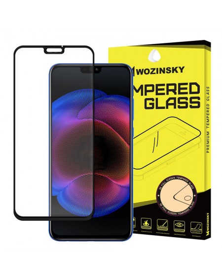 Wozinsky Tempered Glass Full Glue Super Tough Screen Protector Full Coveraged with Frame Case Friendly for Huawei Honor 8X black