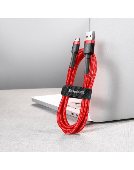 Baseus Cafule Cable durable nylon cable USB / micro USB 1.5A 2M red (CAMKLF-C09)
