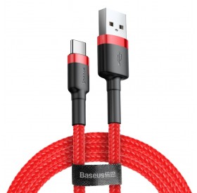 Baseus Cafule Cable Durable Nylon Braided Wire USB / USB-C QC3.0 3A 0,5M red (CATKLF-A09)