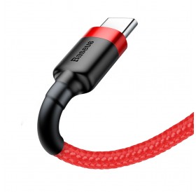 Baseus Cafule Cable durable nylon cord USB / USB-C QC3.0 3A 1M red (CATKLF-B09)