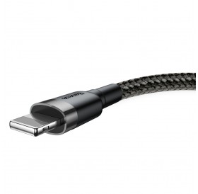 Baseus Cafule Cable durable nylon cord USB / Lightning QC3.0 1.5A 2M black (CALKLF-CG1)