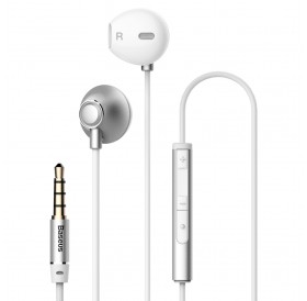 Baseus Encok H06 In-Ear Earphone Remote Control Headset Silver (NGH06-0S)