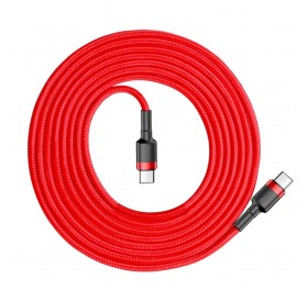 Baseus Cafule Cable Durable Nylon Braided Wire USB-C PD / USB-C PD PD2.0 60W 20V 3A QC3.0 2M red (CATKLF-H09)