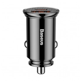 Baseus Circular PPS Universal Smart Car Charger USB Quick Charge 4.0 QC 4.0 and USB-C PD 3.0 SCP black (CCALL-YS01)