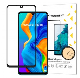 Wozinsky Tempered Glass Full Glue Super Tough Screen Protector Full Coveraged with Frame Case Friendly for Huawei P30 Lite black