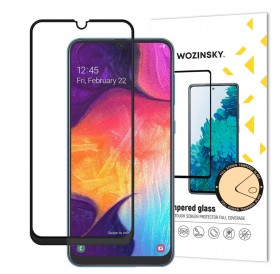 Wozinsky Tempered Glass Full Glue Super Tough Screen Protector Full Coveraged with Frame Case Friendly for Samsung Galaxy A50 / Galaxy A30s / A30 black