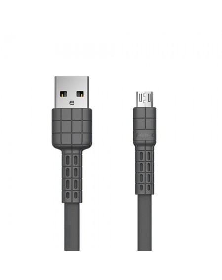 Remax Armor Series flat USB / micro USB cable 5V 2.4A black
