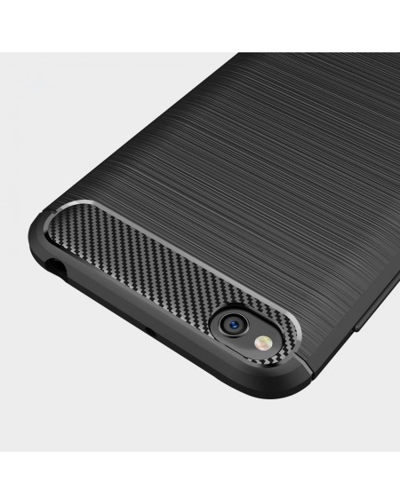 Carbon Case Flexible Cover TPU Case for Xiaomi Redmi Go black