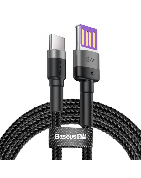 Baseus Cafule cable USB Type C SuperCharge 40W Quick Charge 3.0 QC 3.0 cable 1m gray-black (CATKLF-PG1)