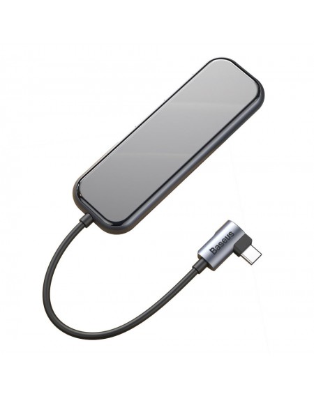 Baseus adapter HUB USB Type C to 4x USB 3.0 / USB Type C PD adapter for MacBook / PC gray (CAHUB-EZ0G)