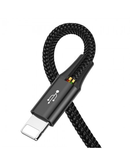 Baseus cable USB 4in1 cable, 2x Lightning / USB Type C / micro USB, nylon braided 3.5A 1.2m black (CA1T4-A01)
