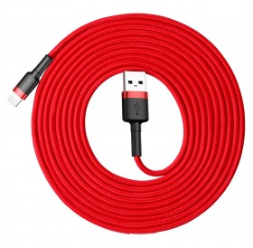 Baseus Cafule Cable durable nylon cord USB / Lightning QC3.0 2A 3M red (CALKLF-R09)