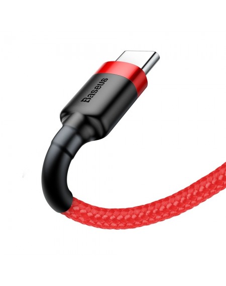Baseus Cafule Cable Durable Nylon Braided Wire USB / USB-C QC3.0 2A 3M red (CATKLF-U09)