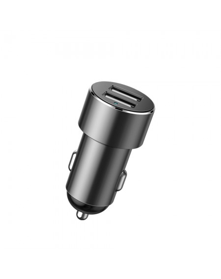 Baseus car charger splitter 2x USB 3.1A 17W + 2x cigarette lighter socket 80W black (CRDYQ-01)
