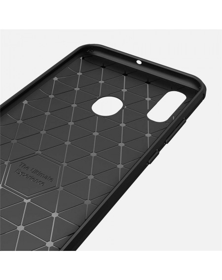 Carbon Case Flexible Cover TPU Case for Huawei P Smart Plus 2019 / Honor 10 Lite blue