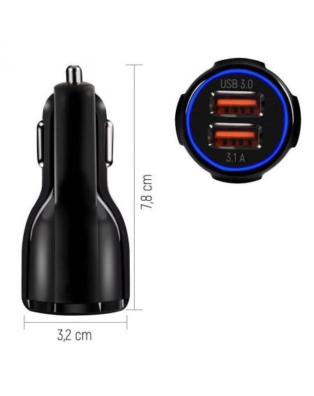 Wozinsky car charger 2xUSB black (WCC-02)