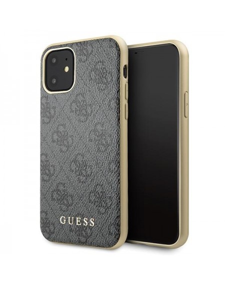 Guess GUHCN61G4GG iPhone 11 6,1" / Xr szary/grey hard case 4G Collection