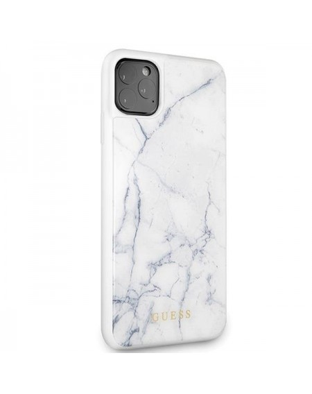 Guess GUHCN65HYMAWH iPhone 11 Pro Max biały/white Marble