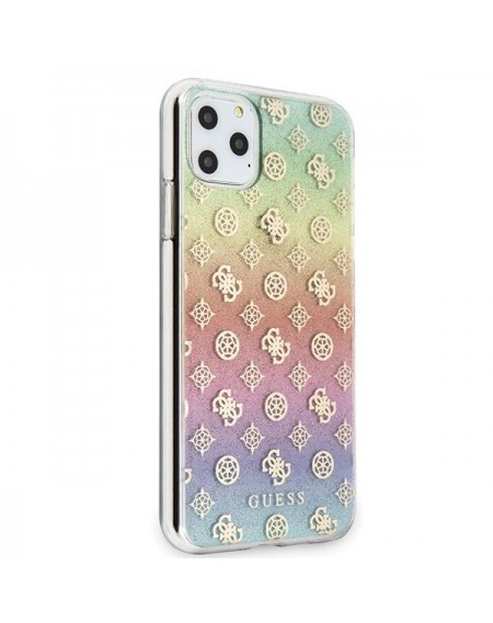 Guess GUHCN65PEOML iPhone 11 Pro Max multicolor hard case Iridescent 4G Peony